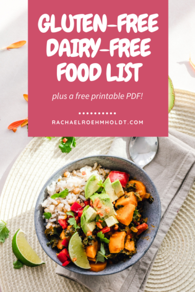 Gluten-free Dairy-free Food List + Free PDF