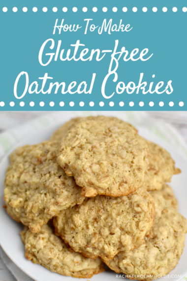 Gluten-free Oatmeal Cookies (Dairy-free, Egg-free, Vegan)