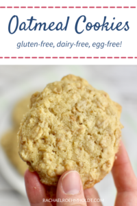 Gluten-free Oatmeal Cookies (Dairy-free, Egg-free, Vegan)