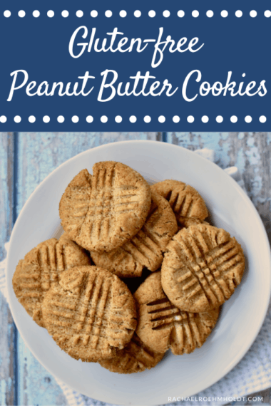 Gluten-free Peanut Butter Cookies (Dairy-free, Vegan)