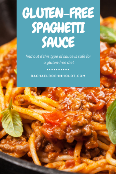 Gluten-free Spaghetti Sauce - Rachael Roehmholdt